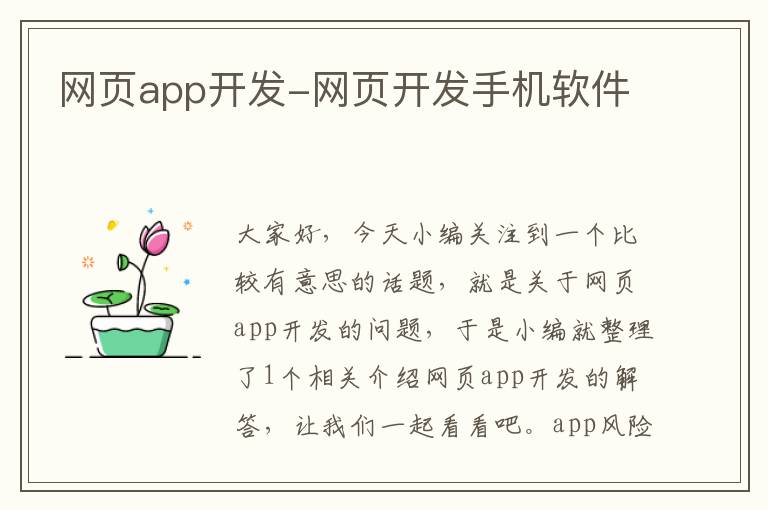 网页app开发-网页开发手机软件