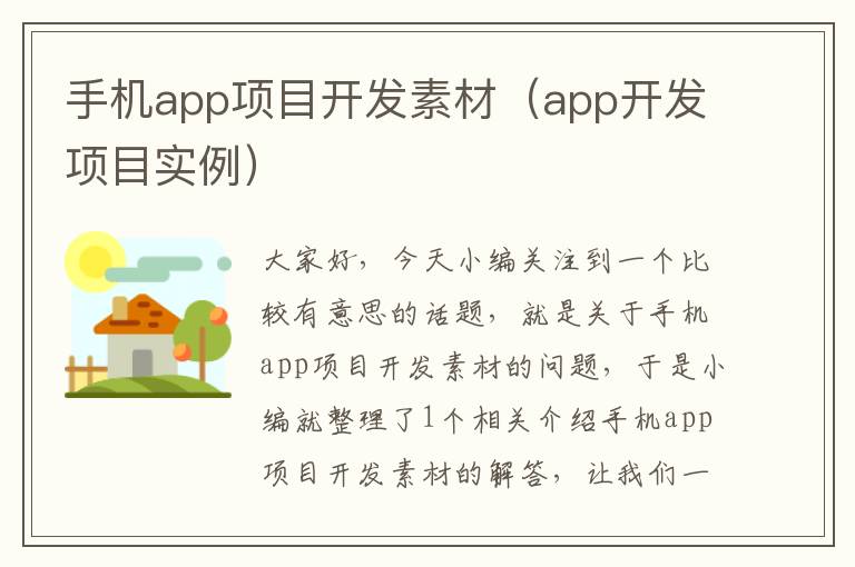 手机app项目开发素材（app开发项目实例）