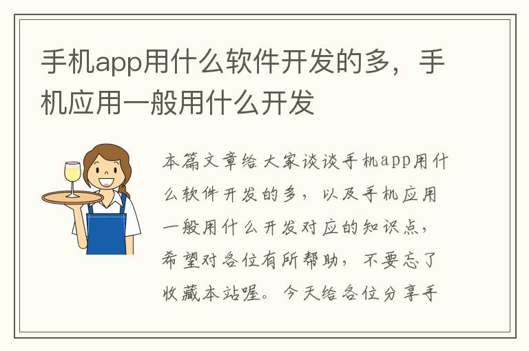 手机app用什么软件开发的多，手机应用一般用什么开发