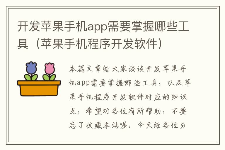 开发苹果手机app需要掌握哪些工具（苹果手机程序开发软件）