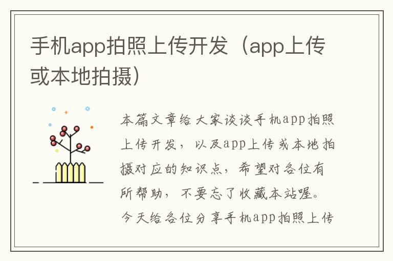 手机app拍照上传开发（app上传或本地拍摄）